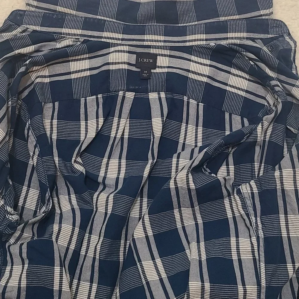 J. Crew Men's Plaid Long Sleeve Button Down Shirt SU